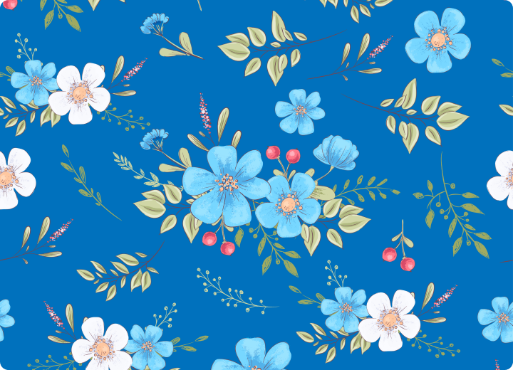 Wild flowers seamless pattern. Hand drawing Vector illustration