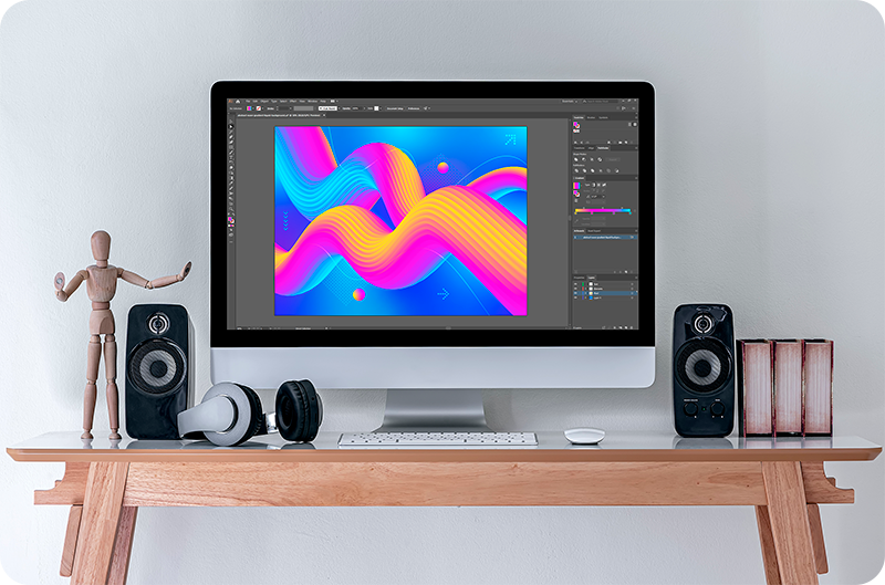 4-round Computer with Graphic