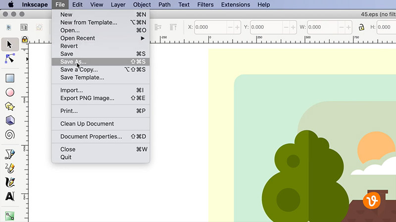 Saving Vector in Inkscape