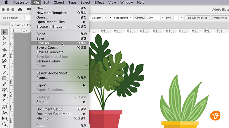 Saving a vector in Illustrator