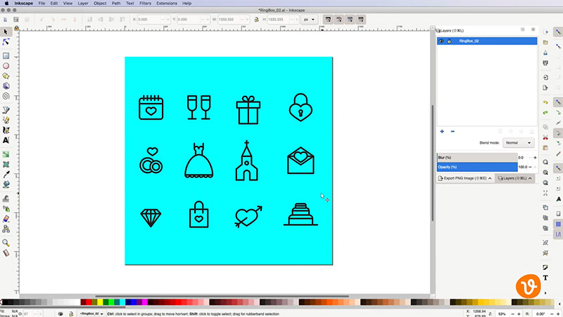 Export Transparent PNG from Vector File in Inkscape