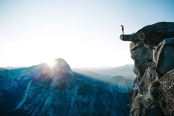 Photo of Man on a Cliff