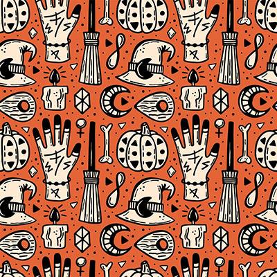 Orange Halloween Pattern