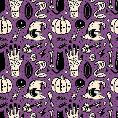 Purple Halloween Pattern