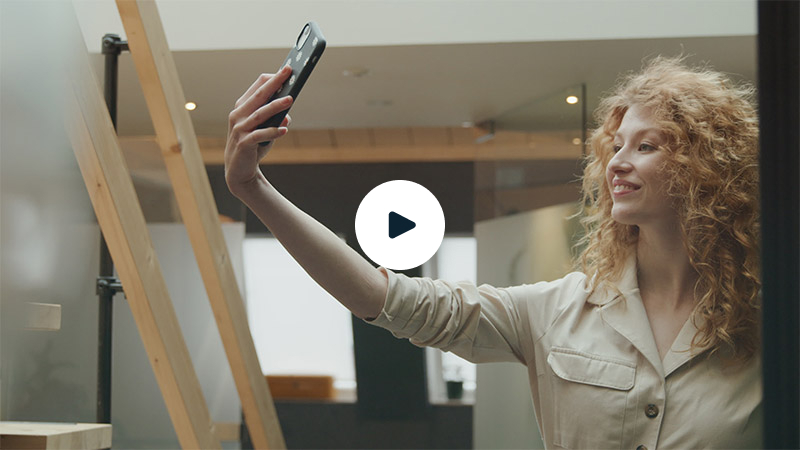 Woman taking a selfie