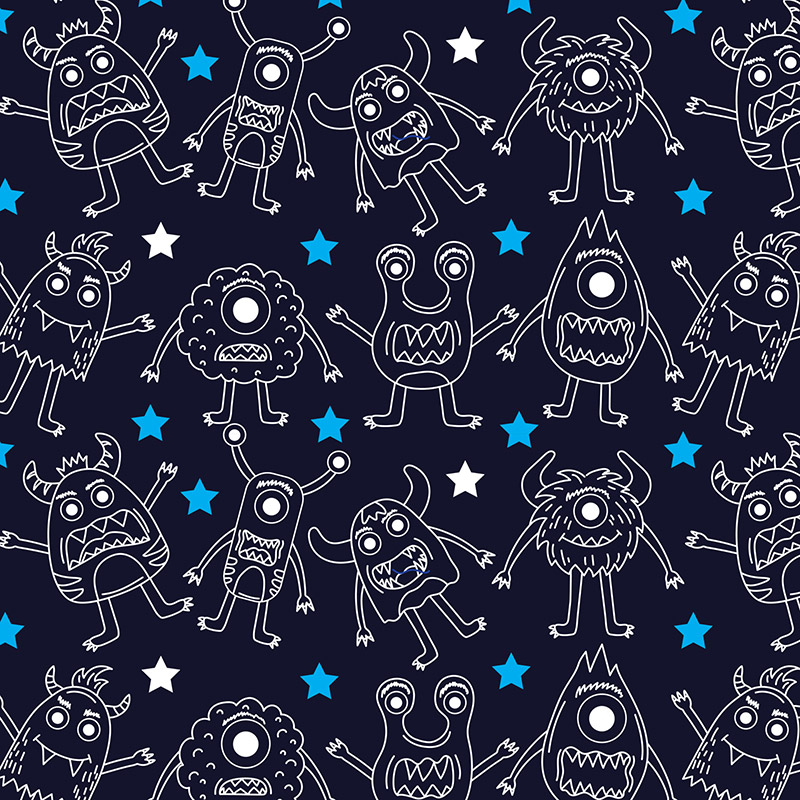 Funny monster pattern