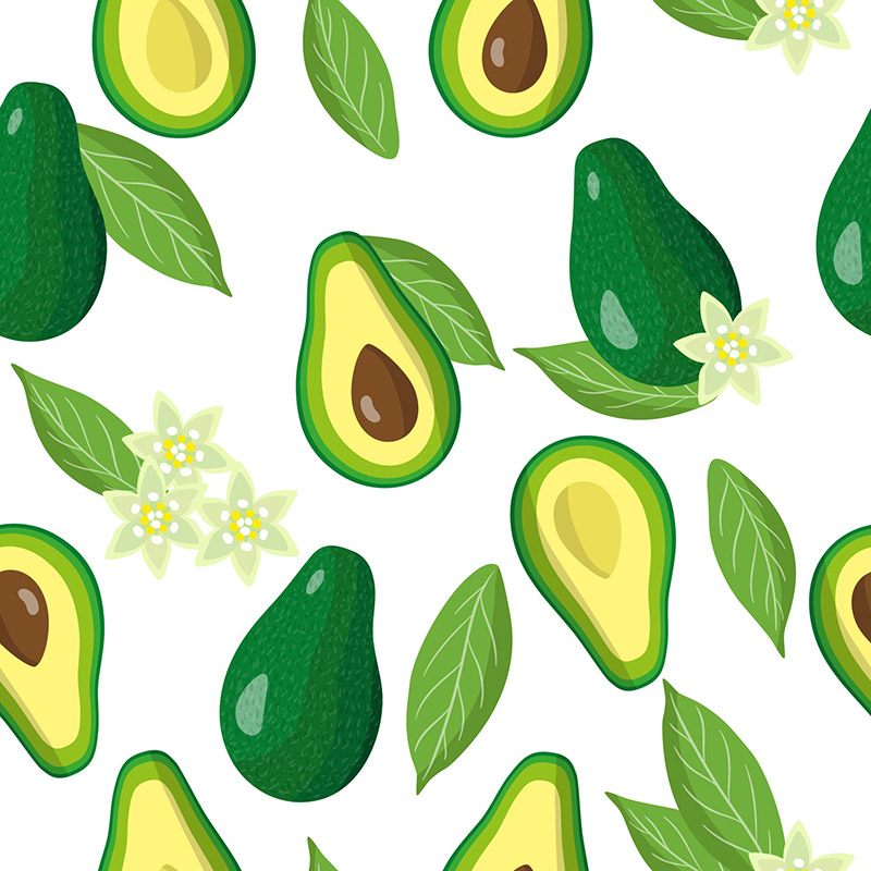 Seamless Avocado Pattern