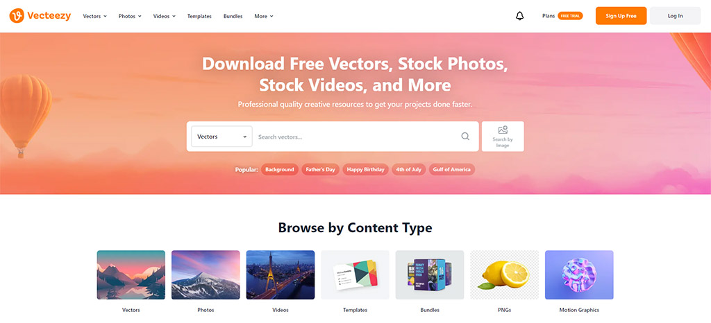 Vecteezy website