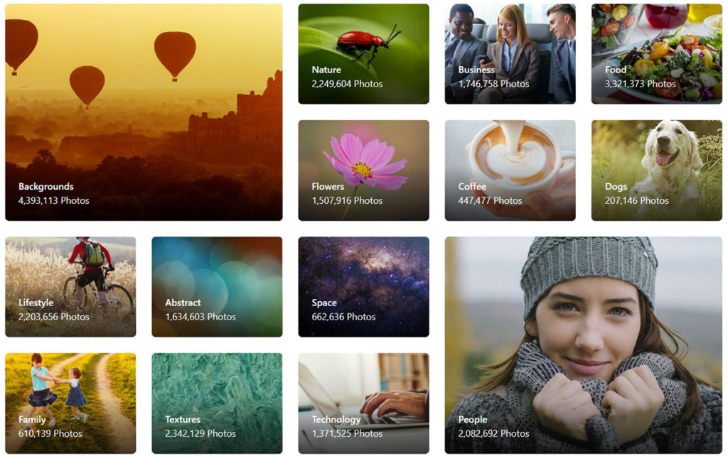 Vecteezy's photo categories